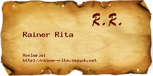 Rainer Rita névjegykártya
